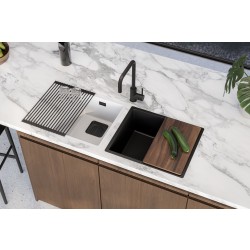 Large roll-type drainer, black matt