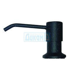 Dispenser for liquid soap and vero, for installation, black granite