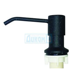 Dispenser for liquid soap and vero, for installation, black granite