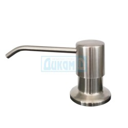 Dispenser for liquid soap and detergent, built-in, satin head, 500 ml