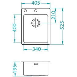 Кухненска мивка Пюр 10 QS, за шкаф 40 см