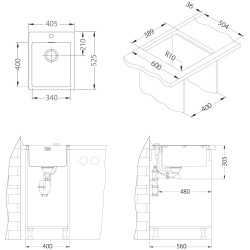 Кухненска мивка Пюр 10 QS, за шкаф 40 см