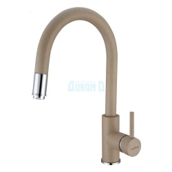 Granite kitchen faucet with pull-out shower, Delos-P