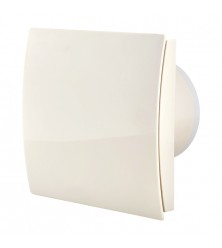 Fan with rounded light beige panel, square with flap Ф100 мм, 105 куб.м, 8282