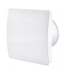 Fan with rounded white panel, square with flap Ф100 мм, 105 куб.м, 8275