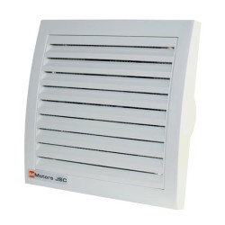 Fan with white panel, square with flap Ф100 mm, 105 m3, 1047