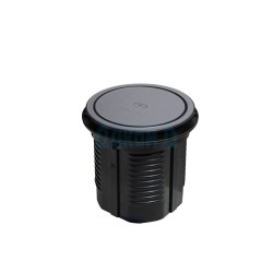 Socket with USB for embedding in a table, PUSH type, Wireless Charging