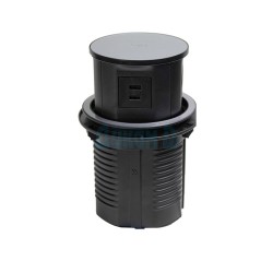 Socket with USB for embedding in a table, PUSH type, Wireless Charging