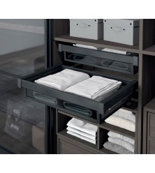 Чекмедже с плътно дъно, Blum водачи с плавно прибиране, Aнтрацит, Starax
