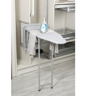 Pull-out ironing board, rotating, white