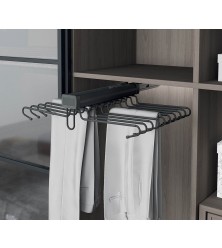 Pull-out double mechanism for pants, with soft closing Anthracite, Starax