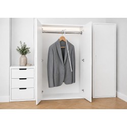 Static rod for hangers, White