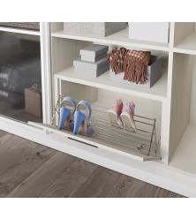 Shoe Holder with Two Shelves Mounted to Lid, Chrome, Starax