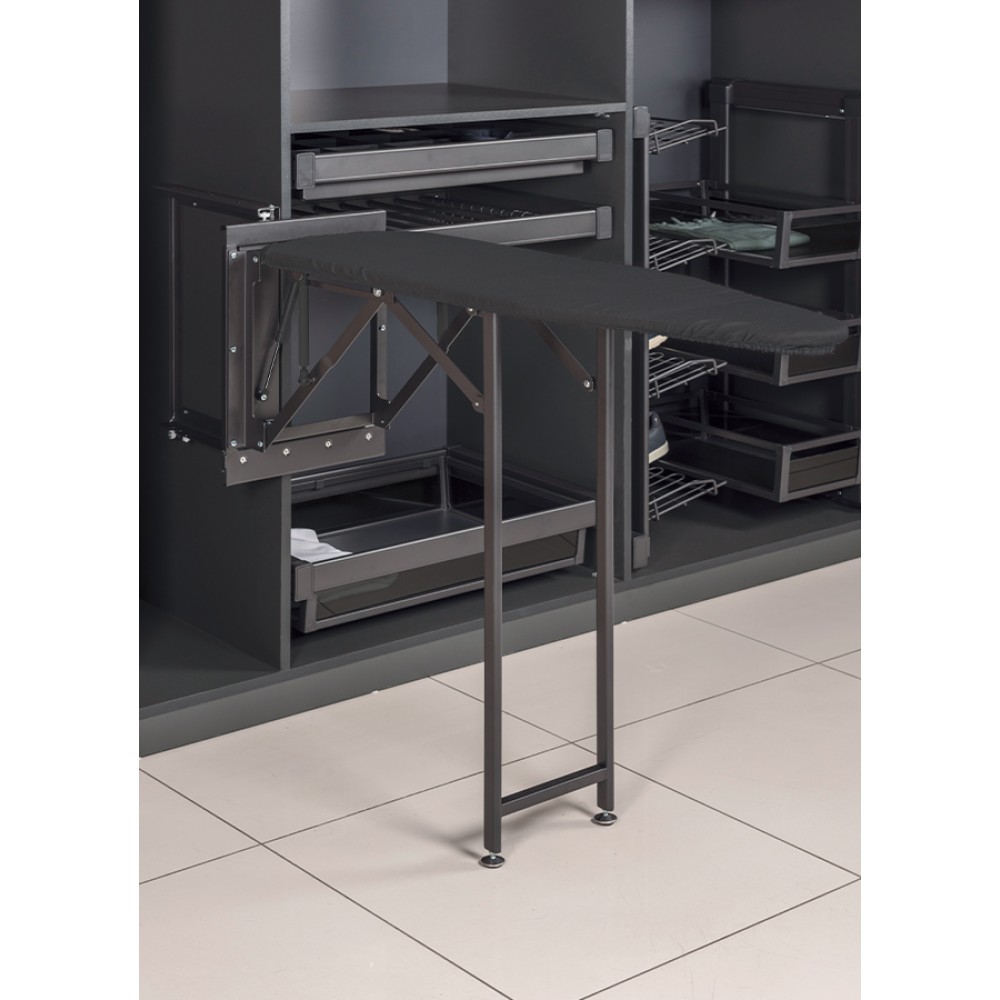 Pull-out ironing board, rotating, Anthracite