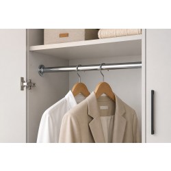 Wardrobe lever-round Ф25 chrome Wardrobe lever-round Ф25 chrome