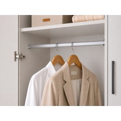 Wardrobe lever - oval, aluminum, 3 m