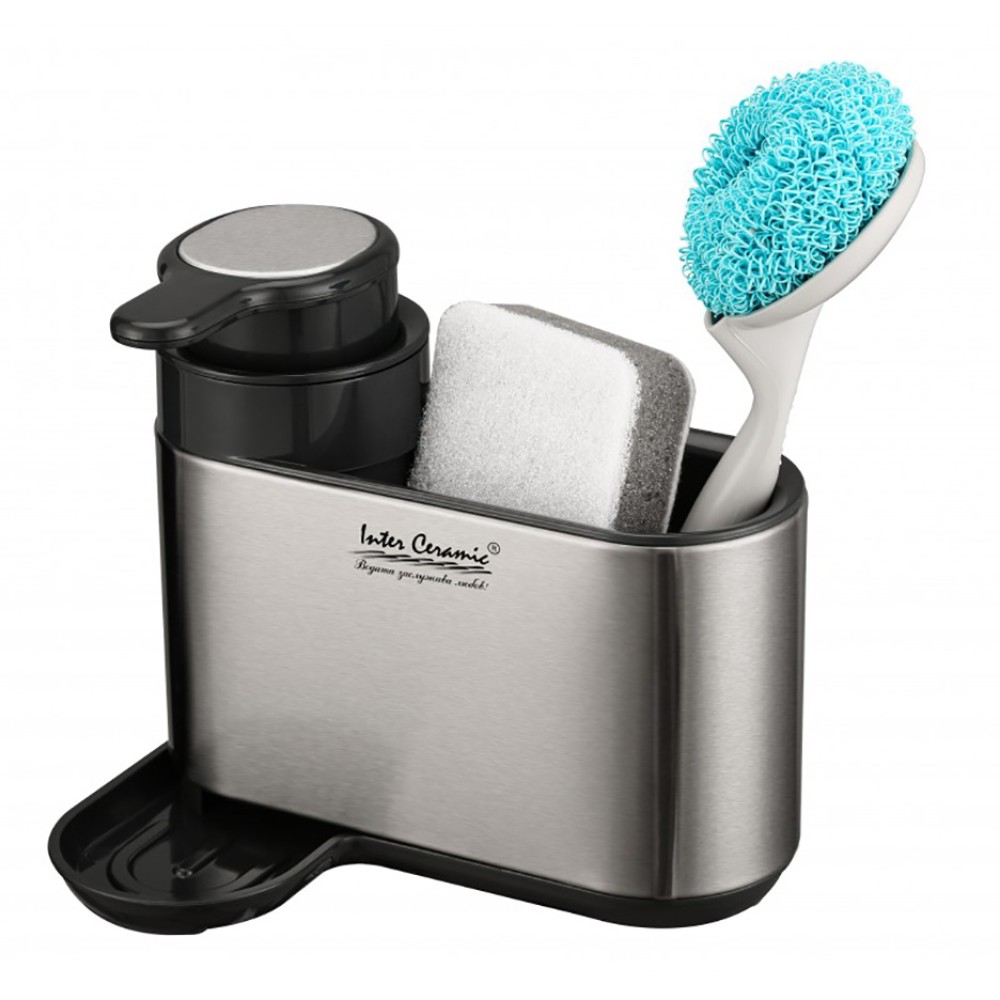 Stand-organizer for спонге with stainless steel dispenser Stand-organizer for спонге with stainless steel dispenser