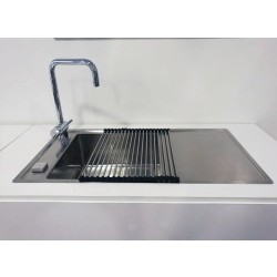 Stainless steel roller drainer with black