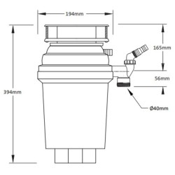 McAlpine 930W Kitchen Sink Grinder