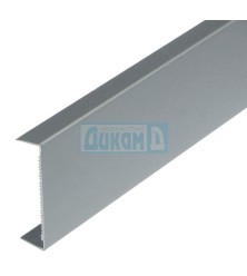 Front aluminum edging for worktop 58 mm, 4.2 m