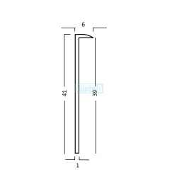 Side edging - 38 mm countertop molding