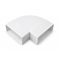 Horizontal elbow for flat air duct