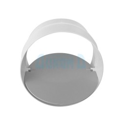 Connector with valve for round PVC air duct