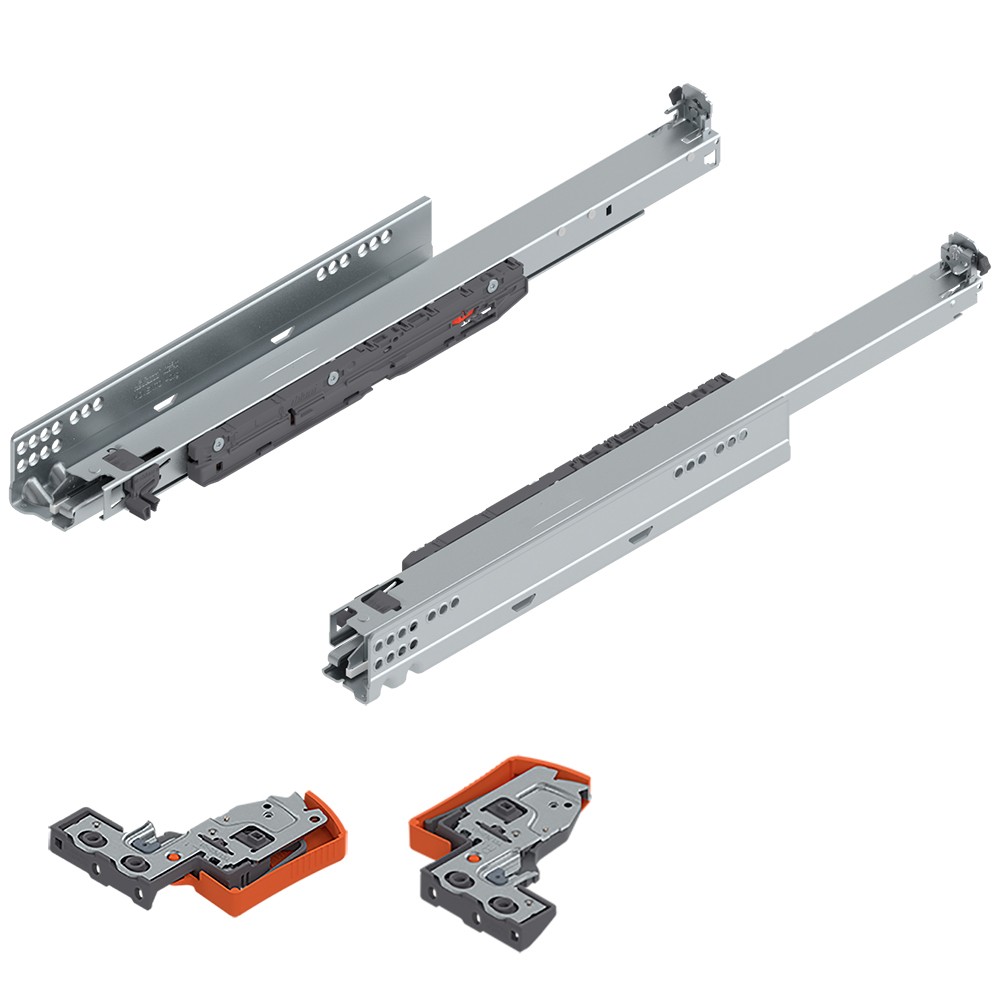 Водачи за чекмедже Blum Мовенто BLUMOTION 760Н, (100%) пълно изтегляне, плавно затваряне