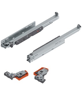Водачи за чекмедже Blum Мовенто BLUMOTION 760Н, (100%) пълно изтегляне, плавно затваряне