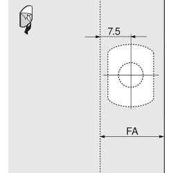 Blum Tip-on, short, for doors up to 1300 mm, white