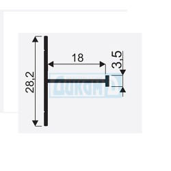 H-shaped profile for 18 mm Secret line SEVROL H-shaped profile for 18 mm Secret line SEVROL