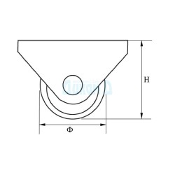 Two-way furniture wheel H36 mm Ф30 mm Two-way furniture wheel H36 mm Ф30 mm