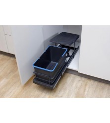 Kitchen bucket for cabinet pull-out, anthracite, 16 l.