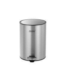 Stainless steel waste bin in inox with pedal with smooth closing 3 liters