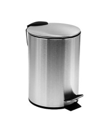 Stainless steel waste bin with pedal, 12 liters