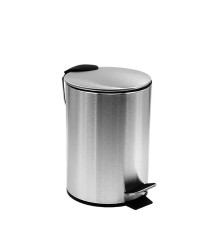 Stainless steel waste bin with pedal, 3 liters