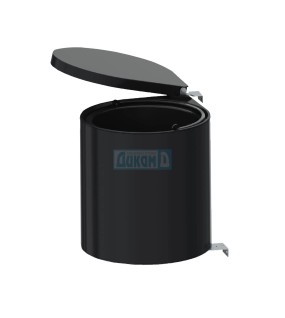 Built-in kitchen bucket, black, 10 liters