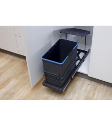 Kitchen bucket for cabinet pull-out, anthracite, 24 l.