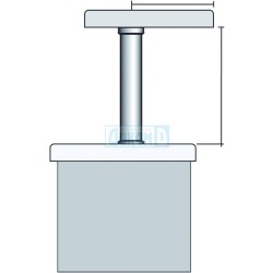 Round chrome straight bar console