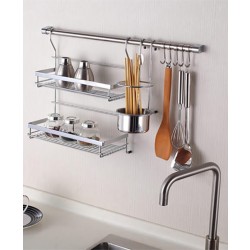 Two-row shelf for spices 4063, wide