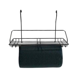 Spice rack with tissue holder, black