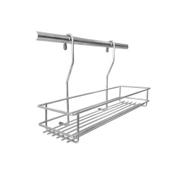 Single-row narrow kitchen shelf, chrome