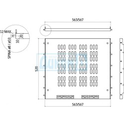 Bottom for built-in refrigerator