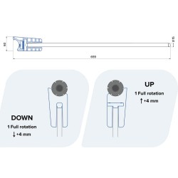 PVC leg adjustment device