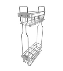 Short basket for upper cabinet 150 mm hidden guides smooth closing