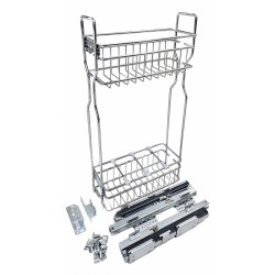 Short basket for upper cabinet 150 mm hidden guides smooth closing