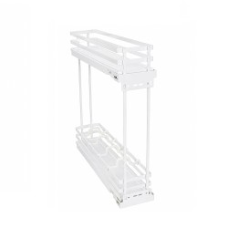 Basket with solid bottoms with soft closing, full extension, hidden guides, for cabinet 150 mm, Elegant, white matt