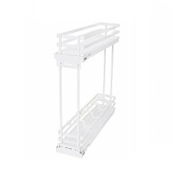 Basket with solid bottoms with soft closing, full extension, hidden guides, for cabinet 150 mm, Elegant, white matt