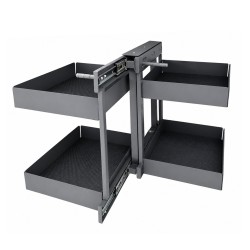 Mechanism for a blind cabinet - universal with metal solid baskets, M-Box, graphite