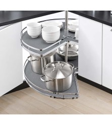 Swivel mechanism for corner cabinet 3/4 with solid baskets, Komfort, chrome